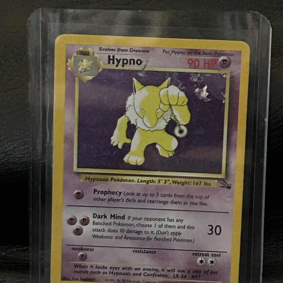 Hypno - 8/62 - Holo Rare - Unlimited Edition  Fossil Pokemon Trading Card - Picture 1 of 1